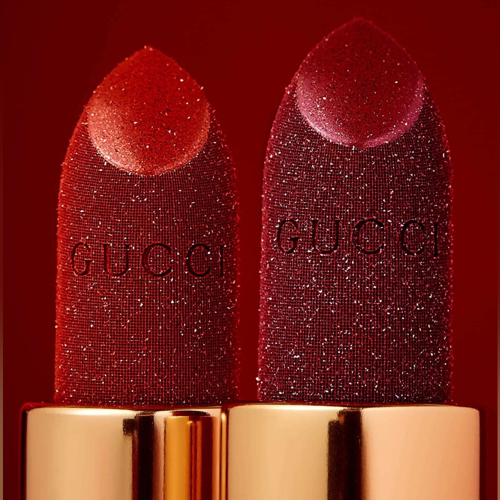 Gucci Velvet Lipstick Limited Edition #505 Janet Rust (Sparkly Red) - Picture 11 of 15